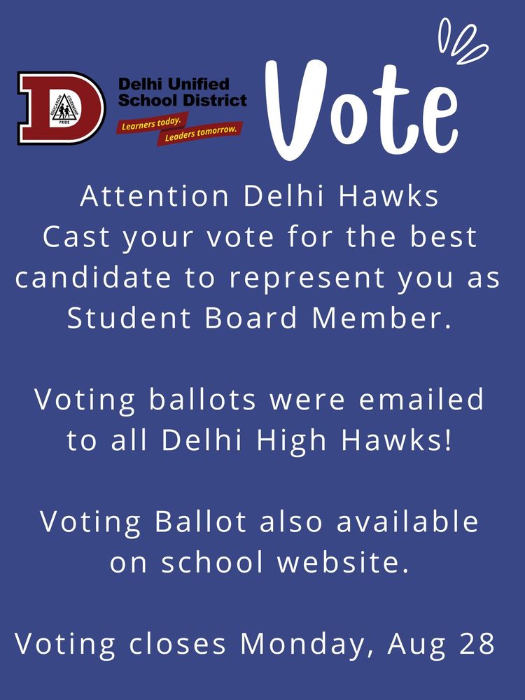 High School Student Board Member Voting is Open