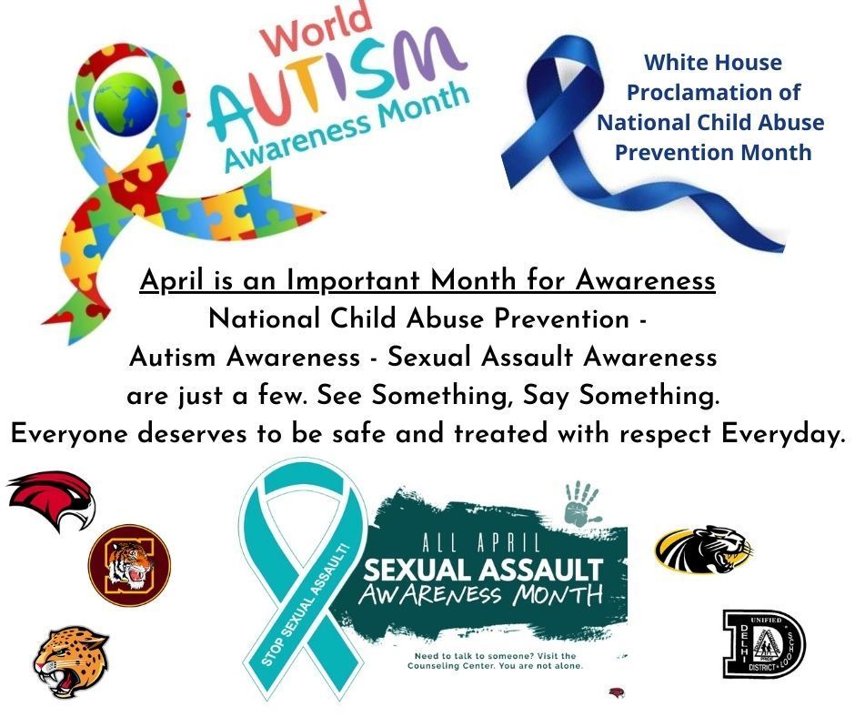 April Awareness Month Schendel Elementary