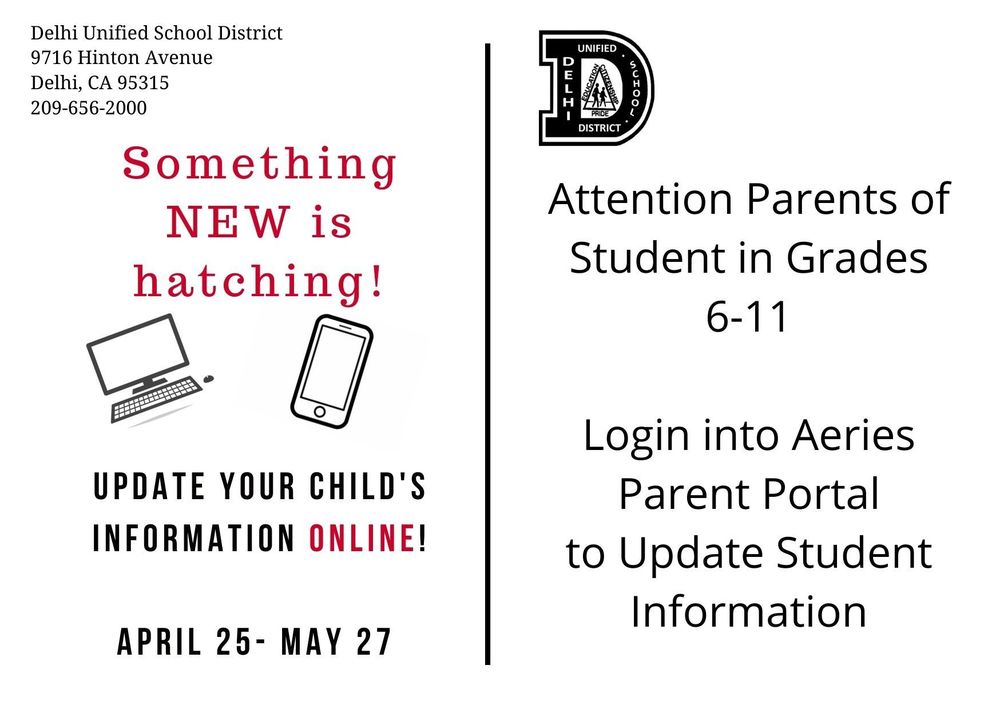 Something New Is Hatching In Aeries Parent Portal Schendel Elementary