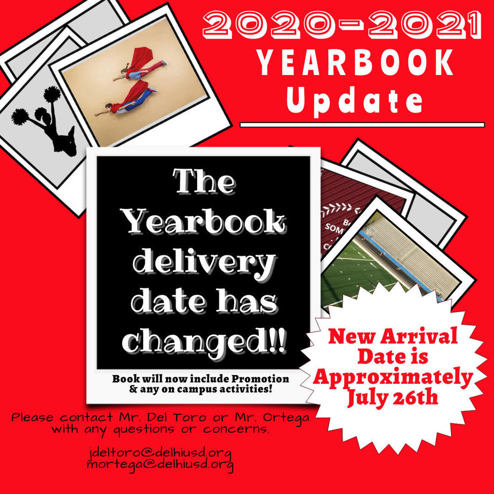 DMS Yearbook! Change in arrival date!