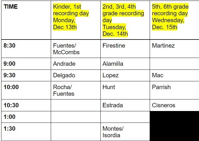 Schedule