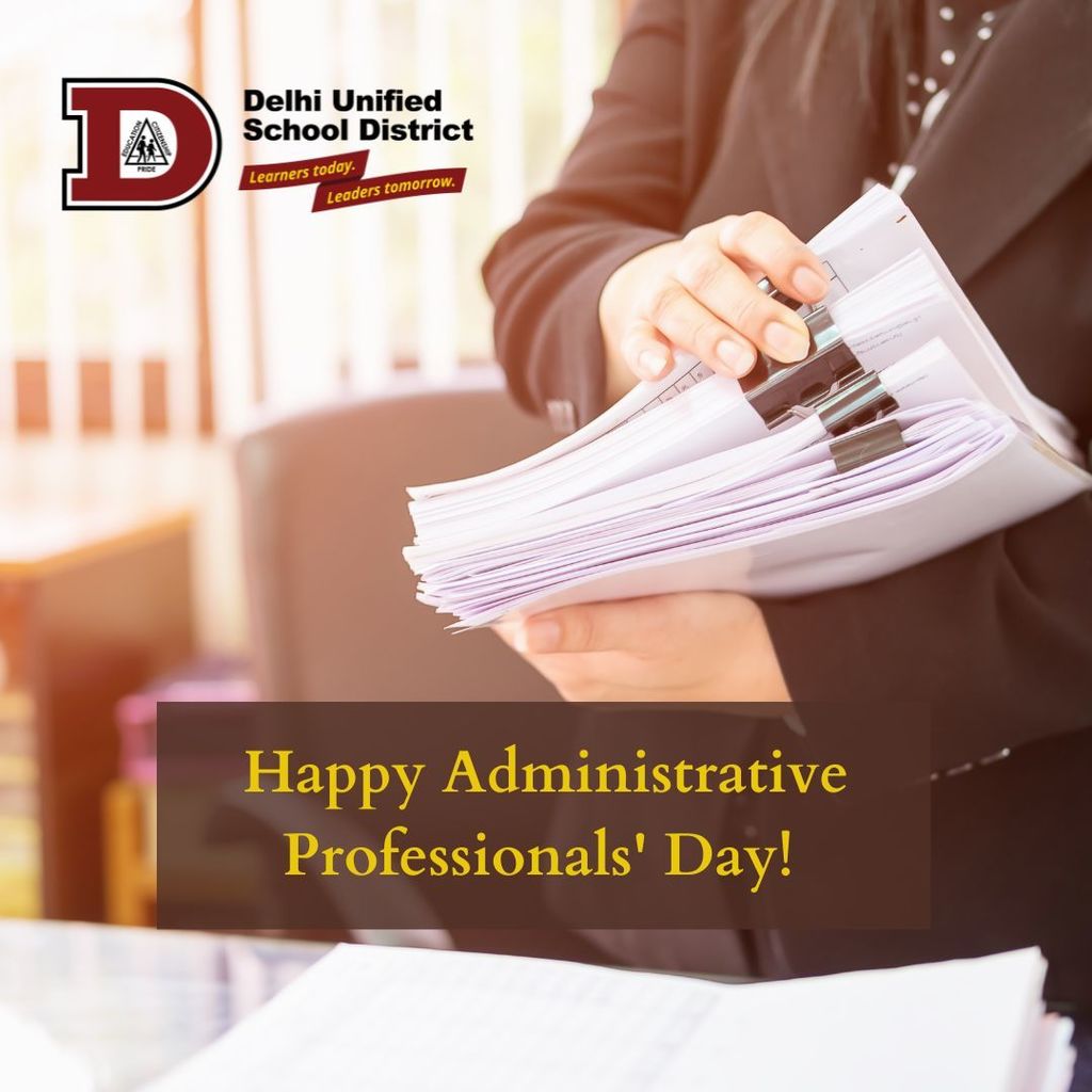 Image showing someone holding paperwork to celebrate national administrative professionals day. 